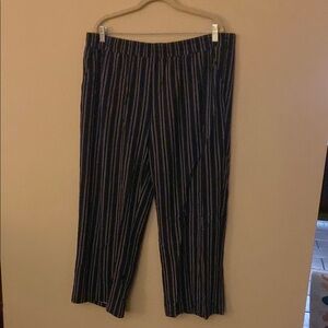 Belle by Kim Gravel Black and Blue Wide Leg Pants
